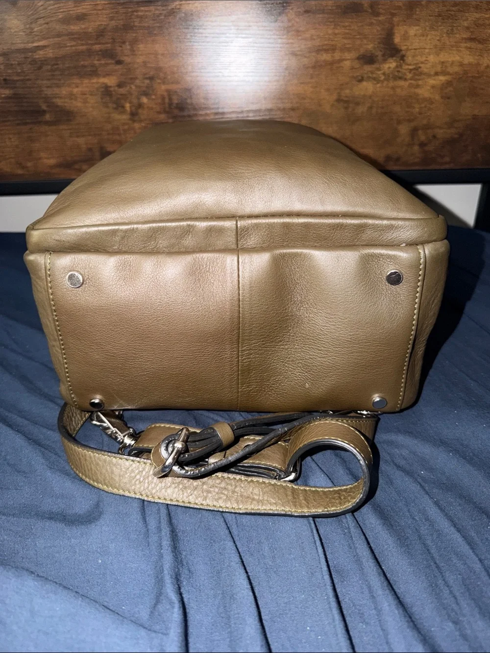 Barney’s New York Green Leather Backpack